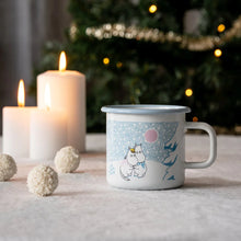 Load image into Gallery viewer, Muurla Moomin Let it Snow Enamel Mug, 3,7dl