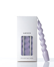 Load image into Gallery viewer, Mægen Spiral Taper Candles, Lilac