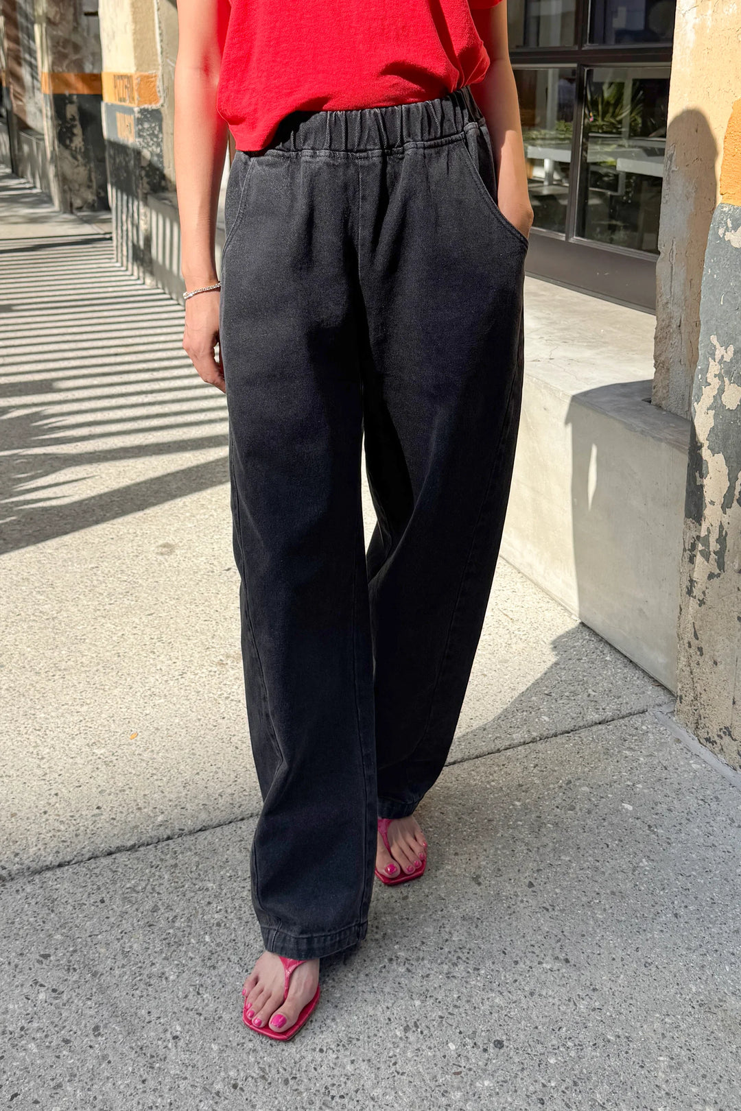 Long Arc Pants, Black Denim