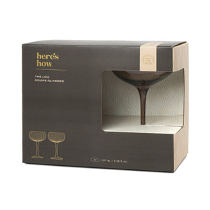 Cocktail Glasses, Set of 2 Smoke