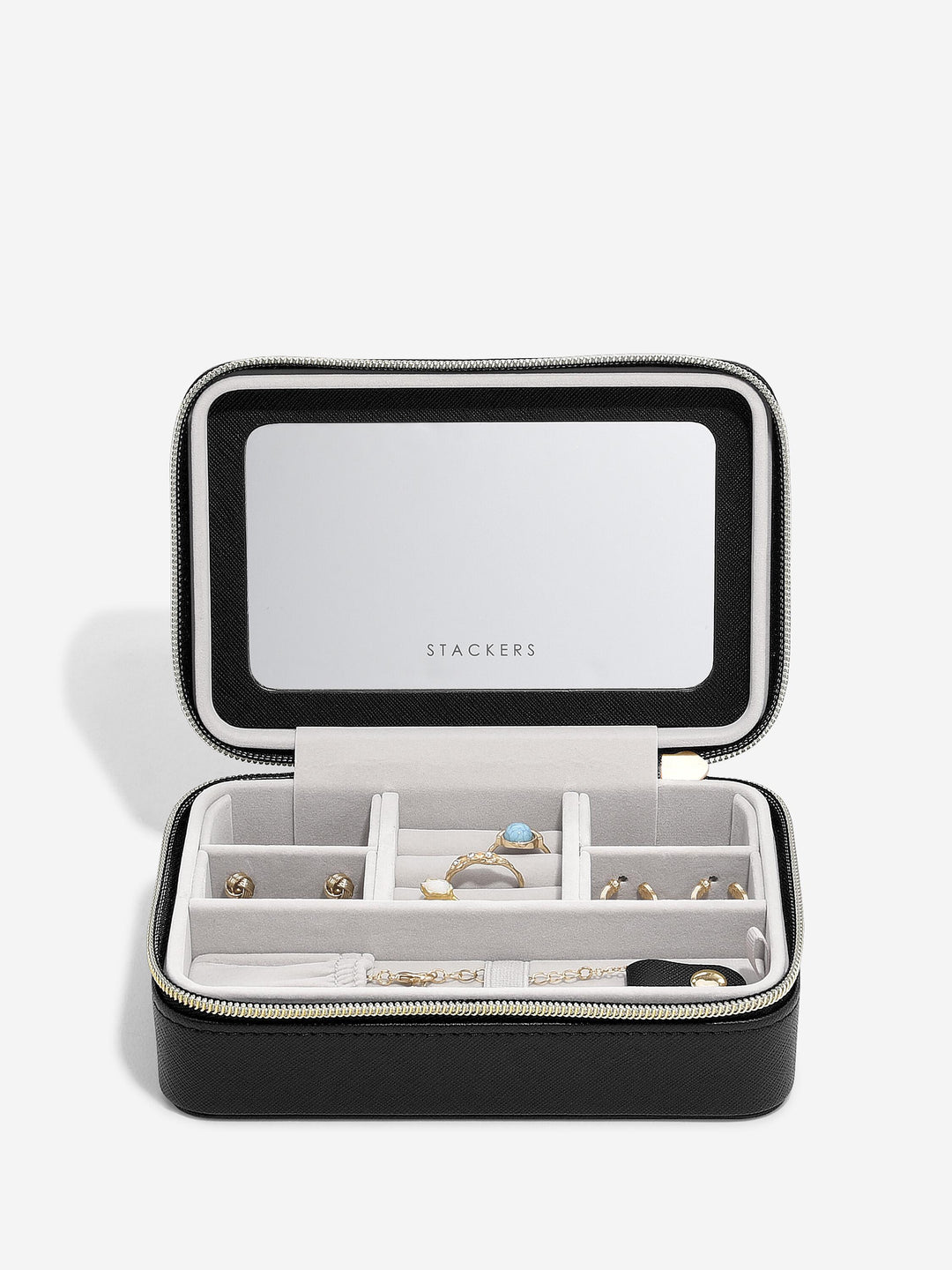 Luxury Travel Box, Black Raffia