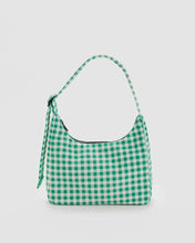 Load image into Gallery viewer, BAGGU Mini Nylon Shoulder Bag, Green Gingham