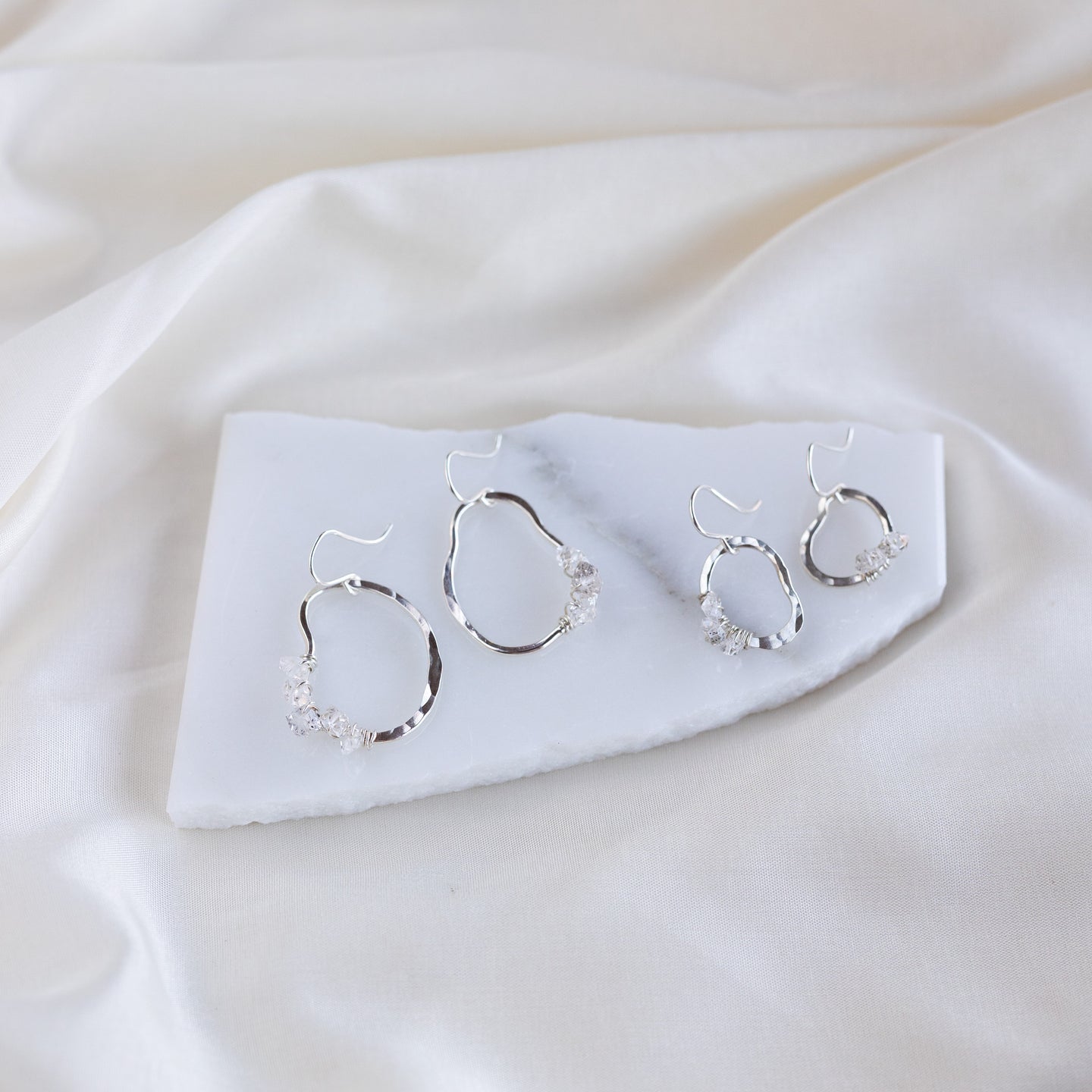 Vök Earrings, Herkimer