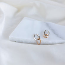 Load image into Gallery viewer, Linked Vök Huggies, Mixed Metal