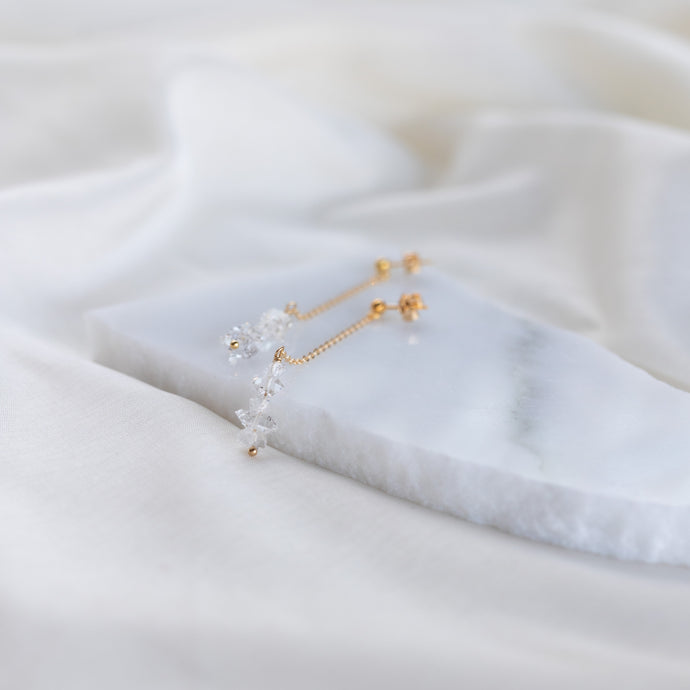 Stacked Herkimer Earrings