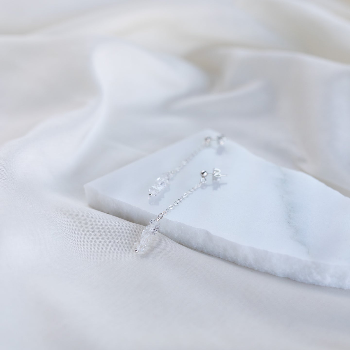 Stacked Herkimer Earrings