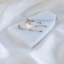 Load image into Gallery viewer, Aquamarine Tassel Earrings