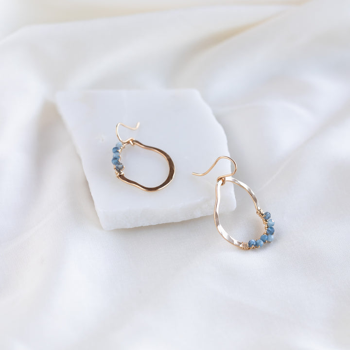 Vök eyrnalokkar, Aquamarine