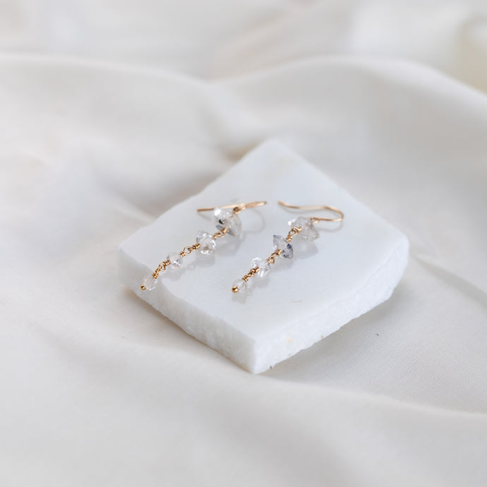 Tiered Herkimer Earrings