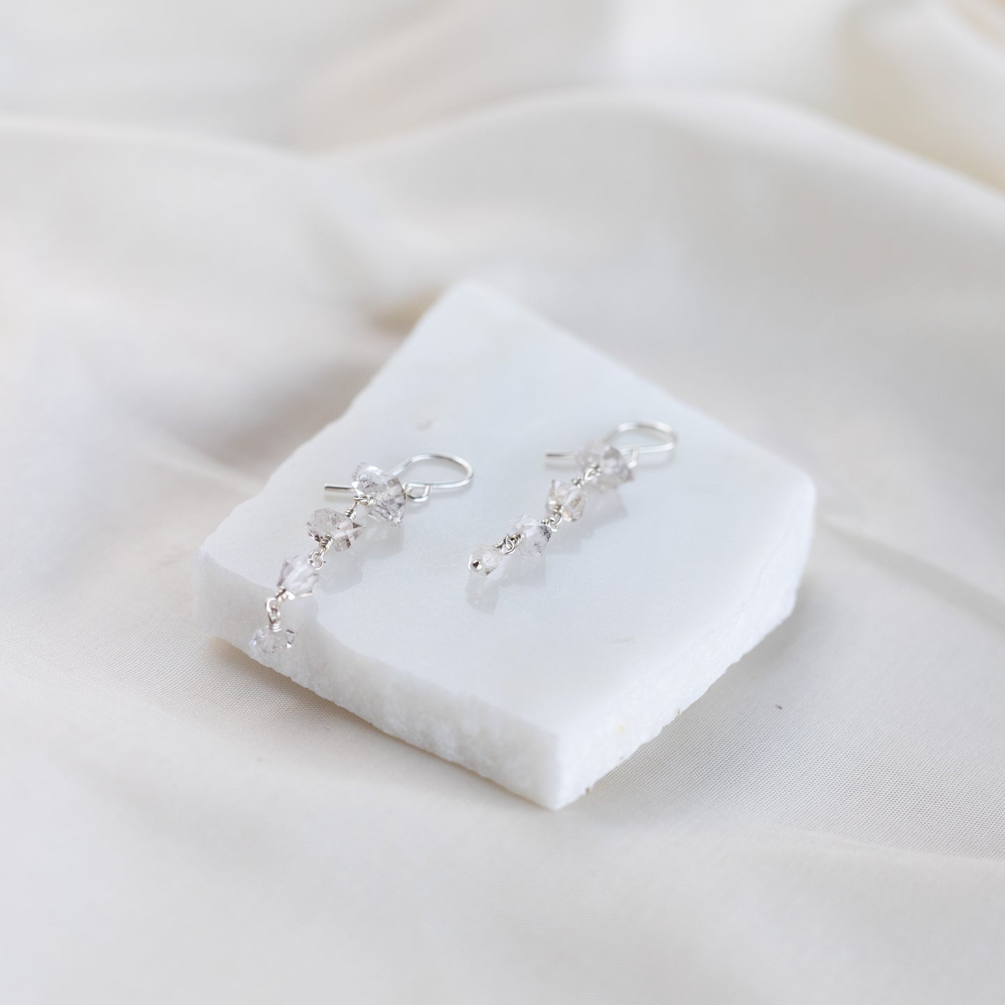 Tiered Herkimer Earrings