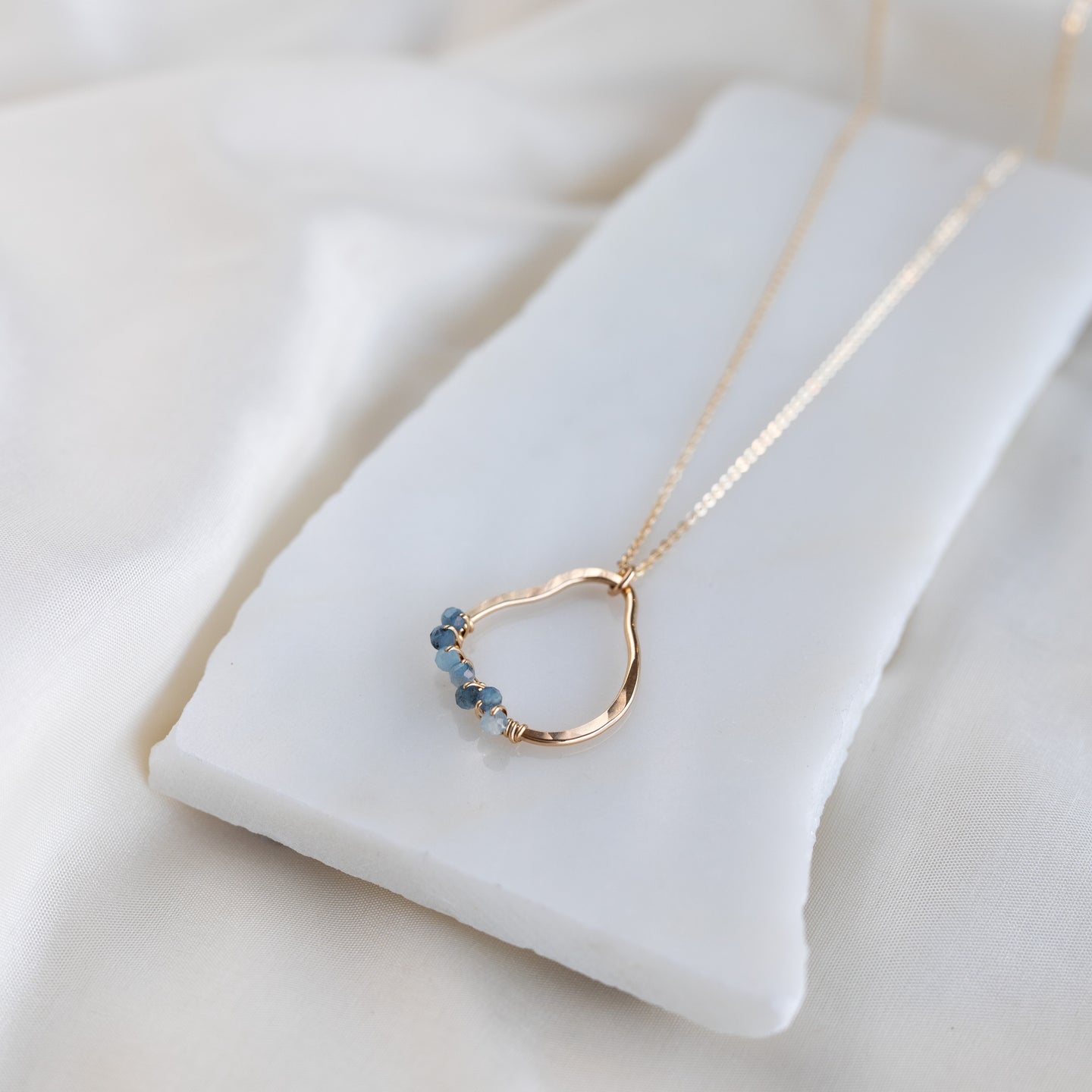 Vök Necklace, Aquamarine