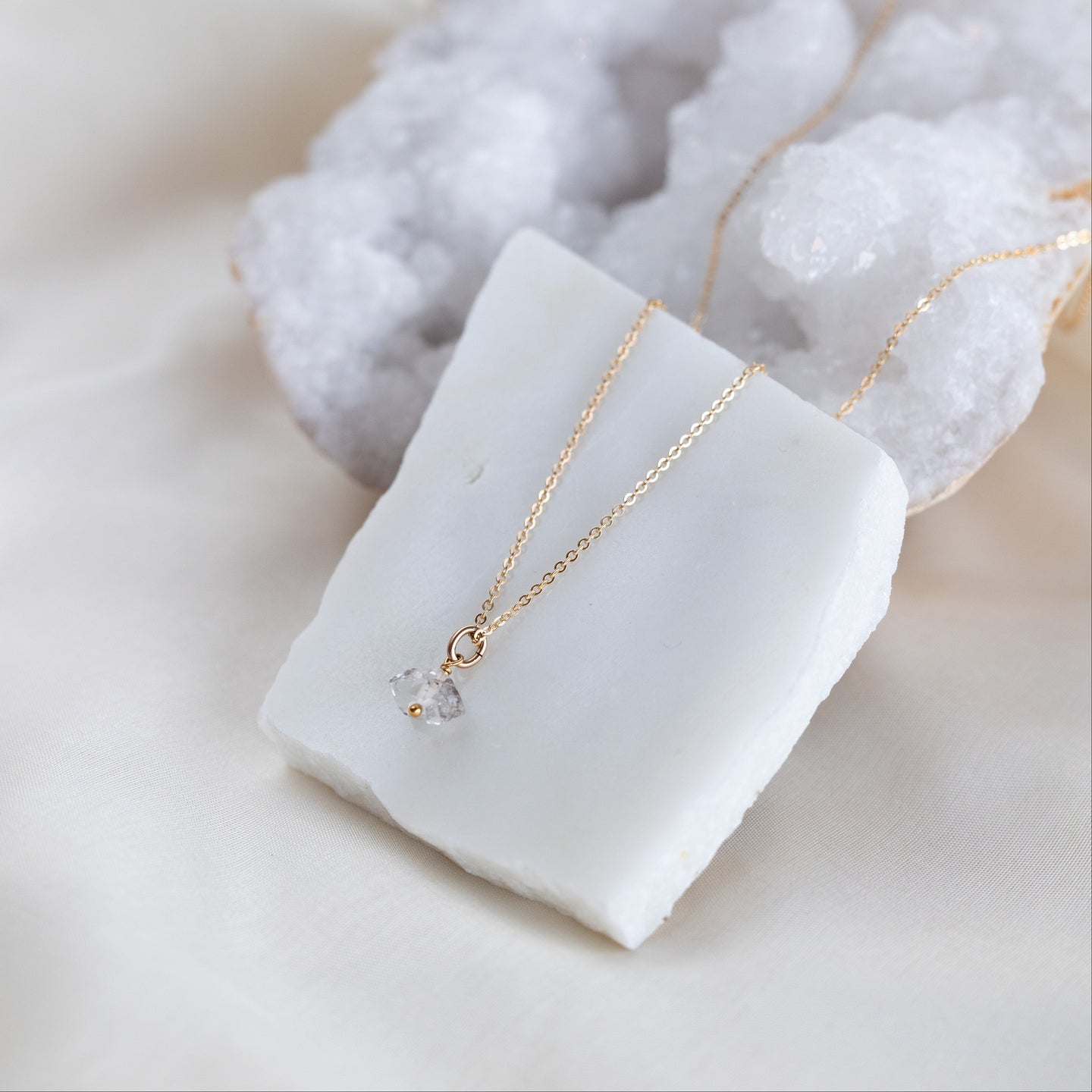 Simple Herkimer Necklace