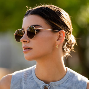 WMP Nevada Sunglasses, Gold Gradient Brown Lens