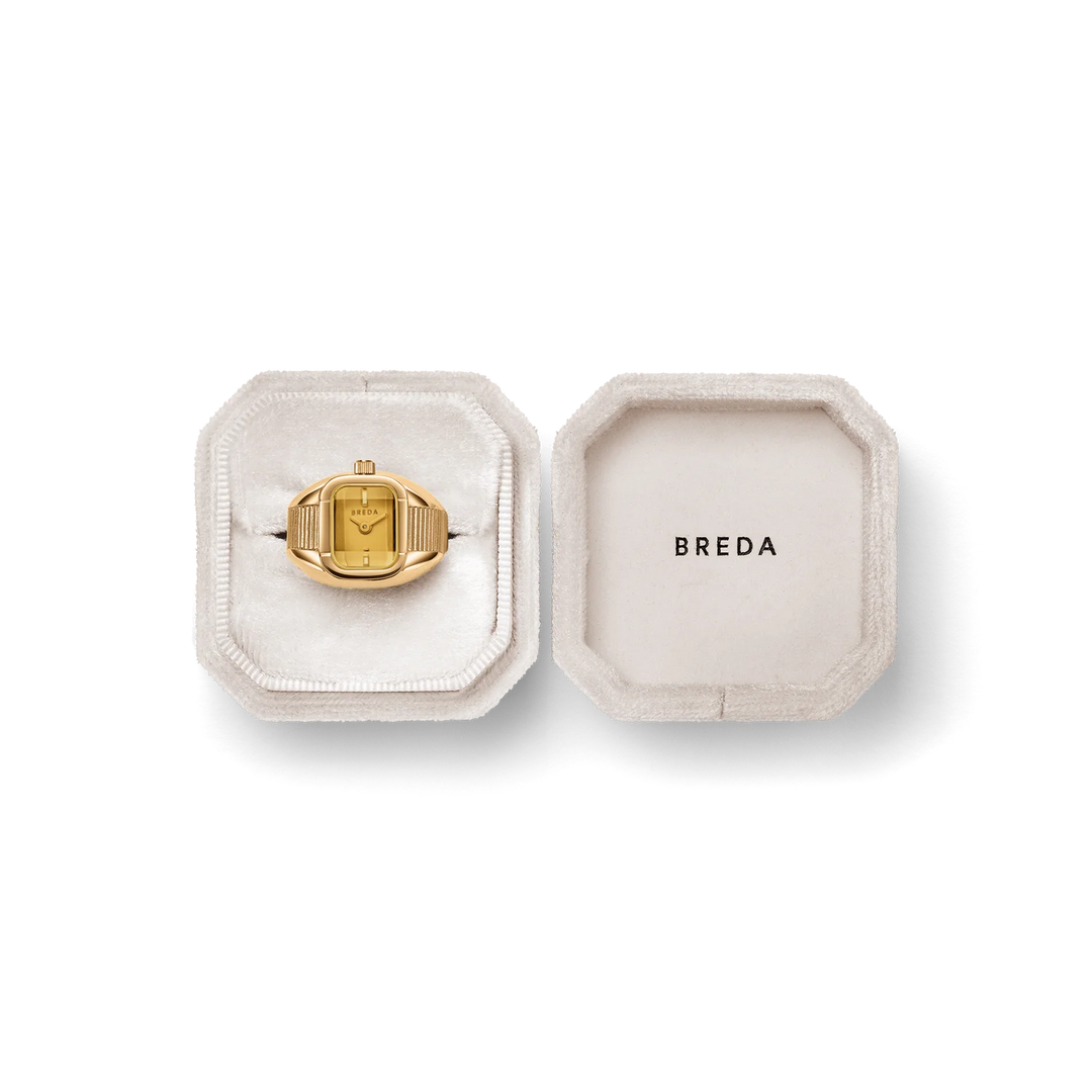 Breda - Nocturne Time Ring, Deep Gold