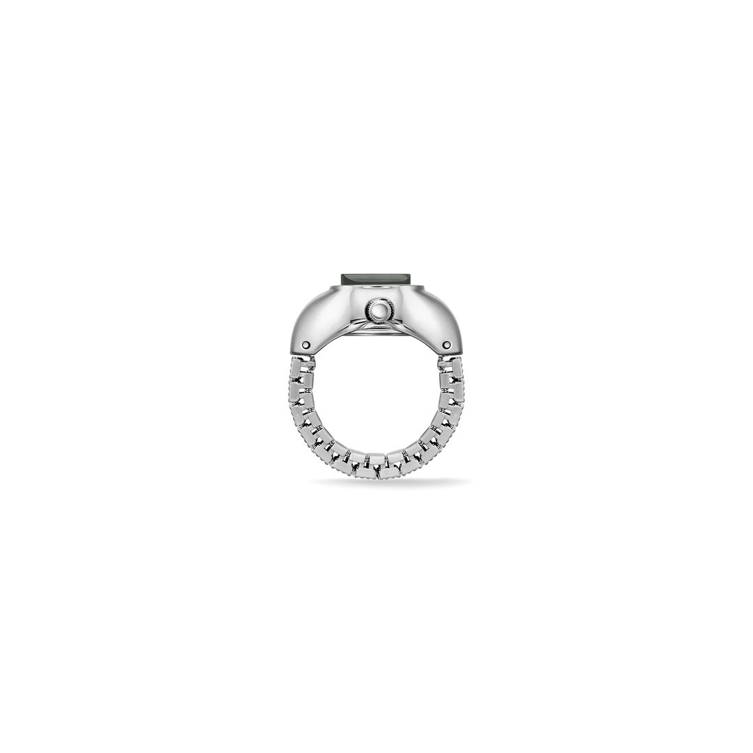 Breda - Nocturne Time Ring, Silver/Smoke