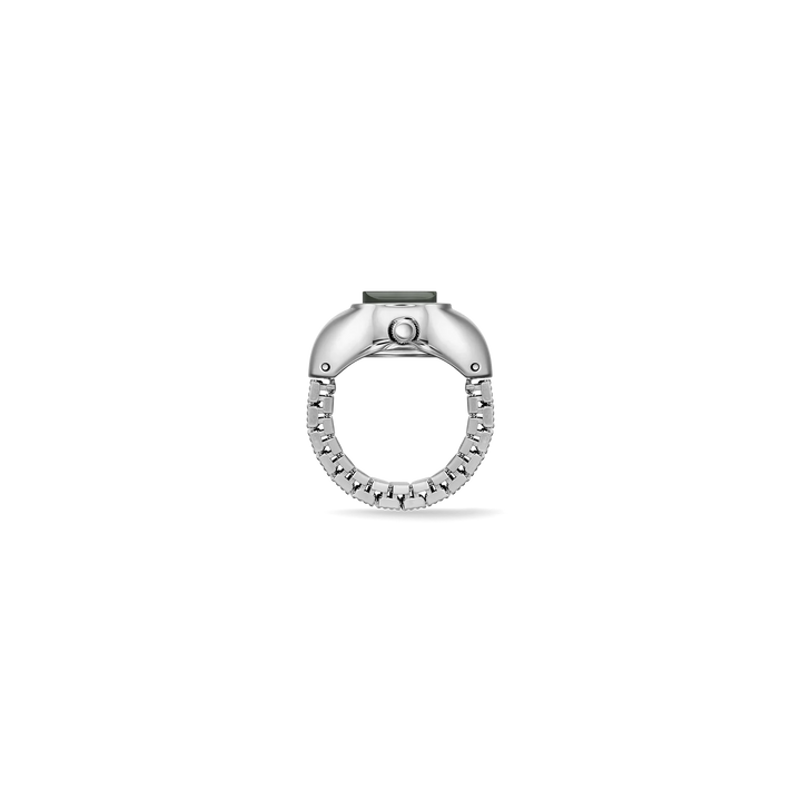 Breda - Nocturne Time Ring, Silver/Smoke