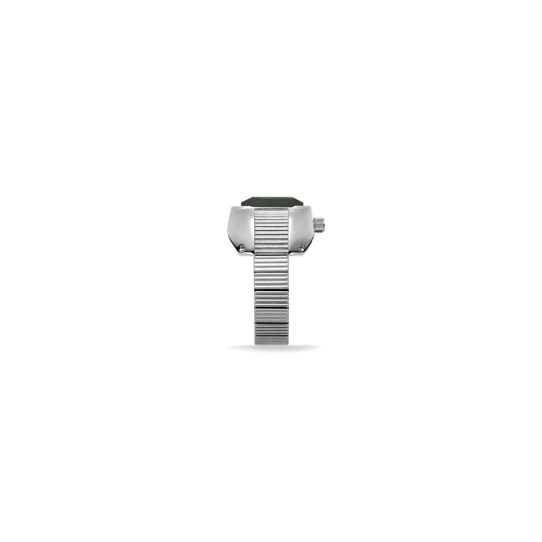 Breda - Nocturne Time Ring, Silver/Smoke