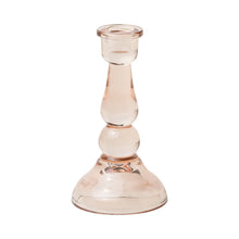 Load image into Gallery viewer, Pale Pink Glass Candle Holder