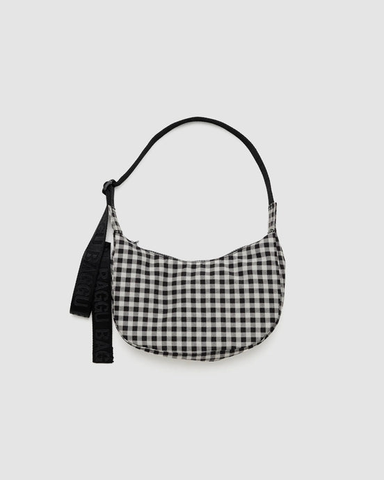 BAGGU Small Crescent Bag, Gingham