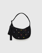 Load image into Gallery viewer, BAGGU Small Crescent Bag, Embroidered Hearts