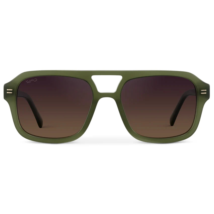 WMP Sydney Sunglasses, Milky Olive Green