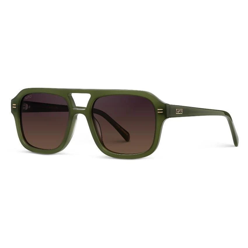 WMP Sydney Sunglasses, Milky Olive Green