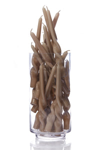 Twisted Taper Candles, Mink