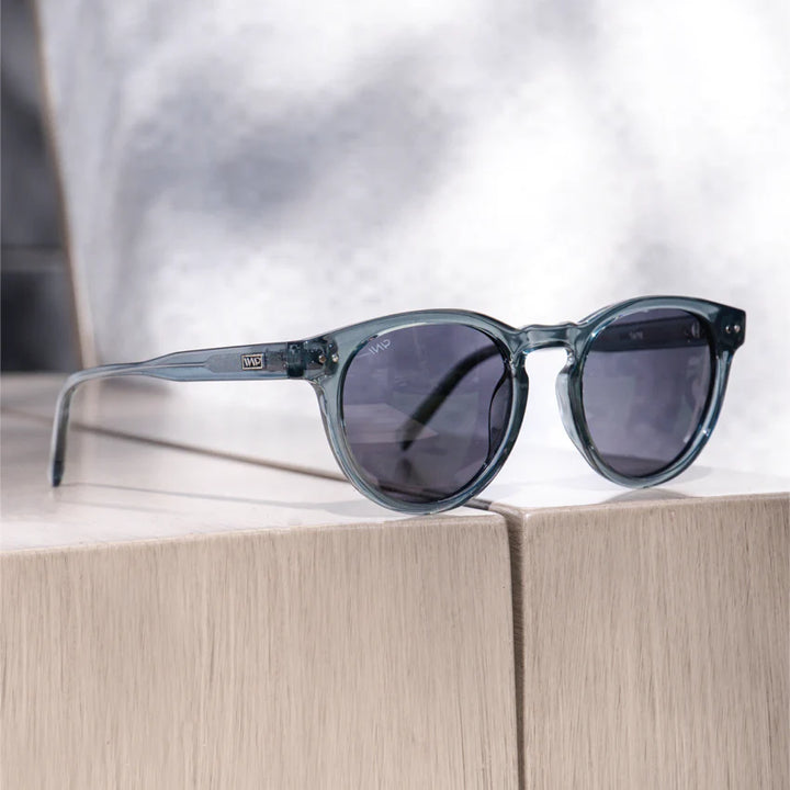 WMP Tate Sunglasses, Crystal Blue