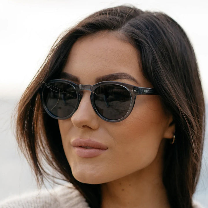 WMP Tate Sunglasses, Crystal Blue