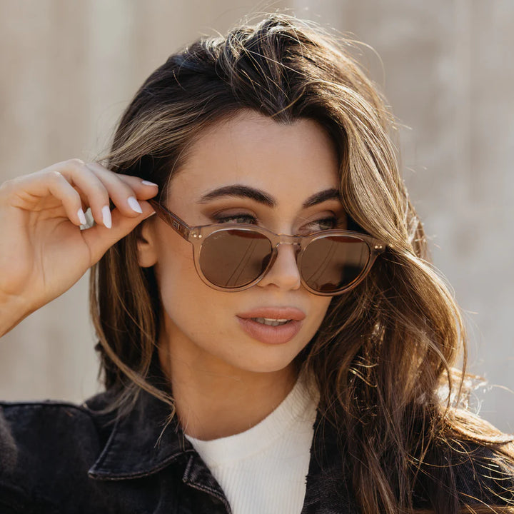 WMP Tate Sunglasses, Light Crystal Brown