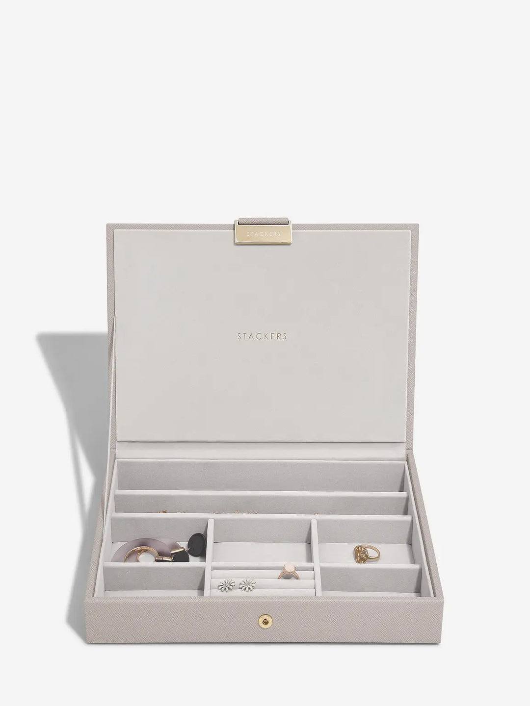 Stackers Taupe Raffia Classic Jewellery Box Lid