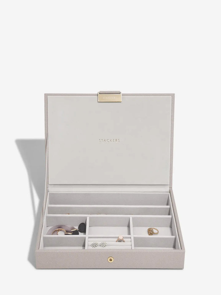 Stackers Taupe Raffia Classic Jewellery Box Lid