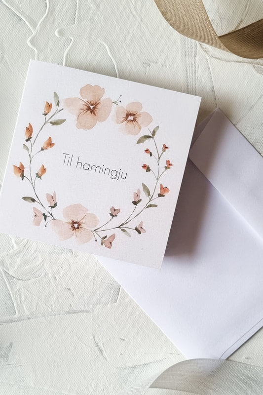 Watercolour Card, Til hamingju