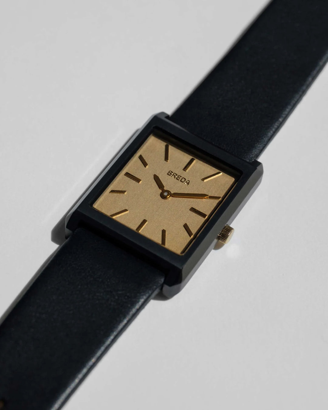 Breda - Virgil Watch, Black Leather/Champagne