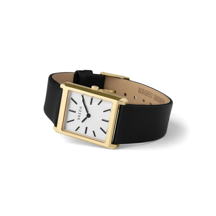 Breda - Virgil Watch, Black Leather/Gold