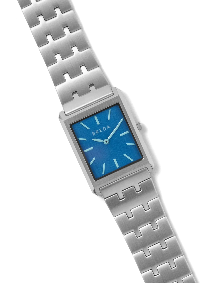 Breda - Virgil Watch, Silver/Cobalt Blue