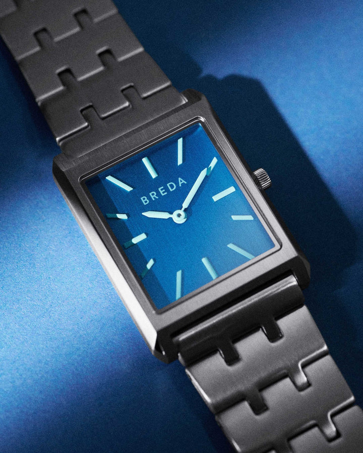 Breda - Virgil Watch, Silver/Cobalt Blue