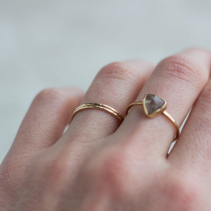14k Hammered Ring