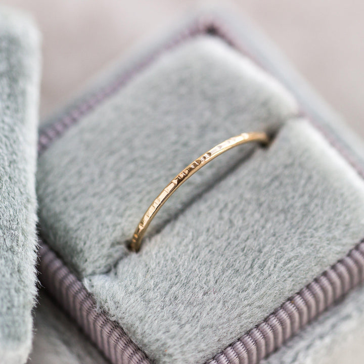 14k Hammered Ring