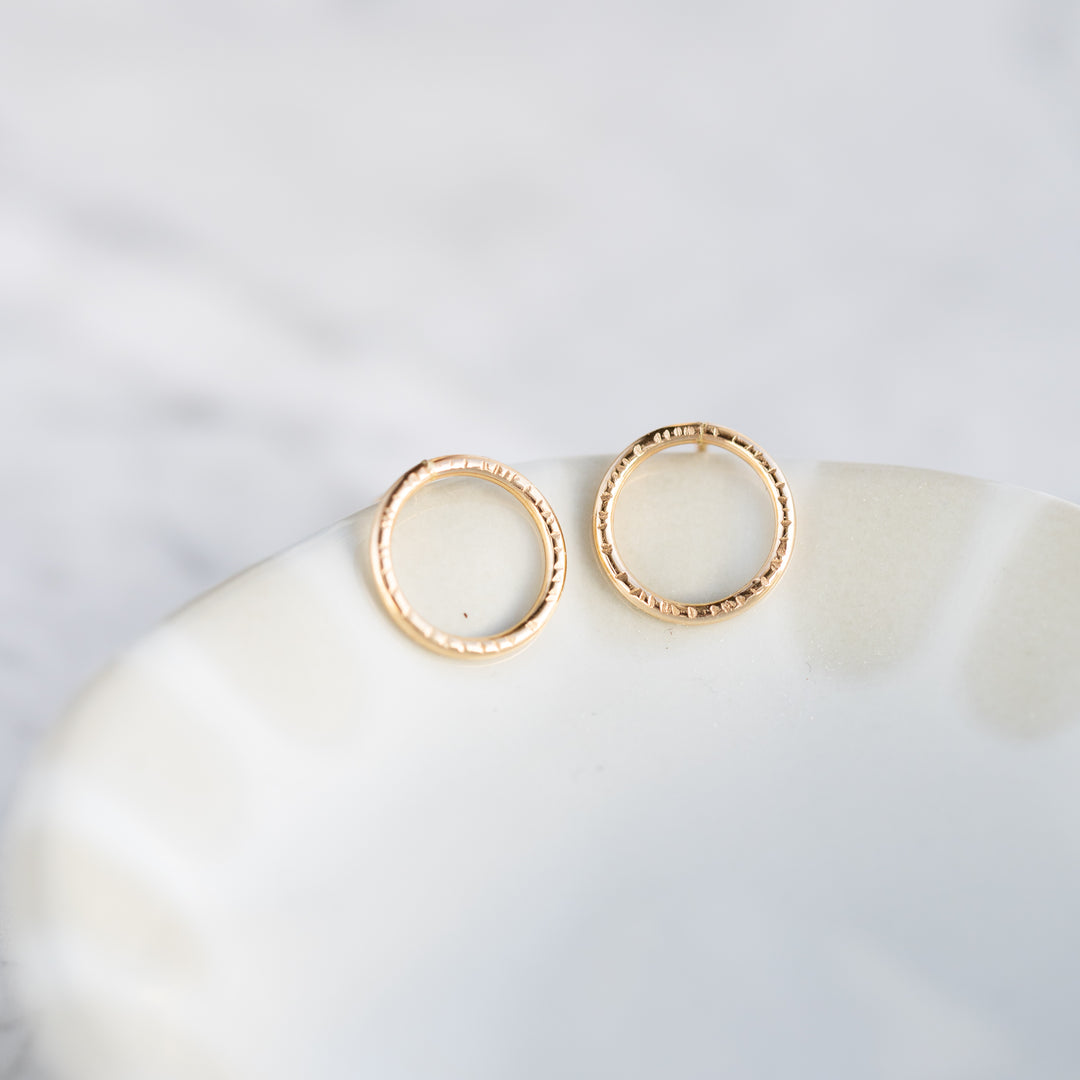 14k Circle Earrings