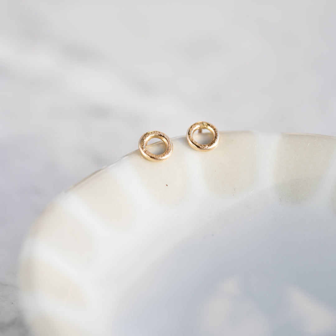 14k Circle Earrings
