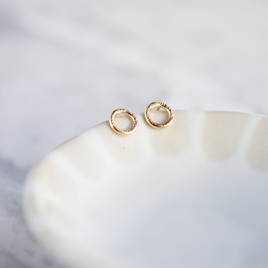 14k Circle Earrings