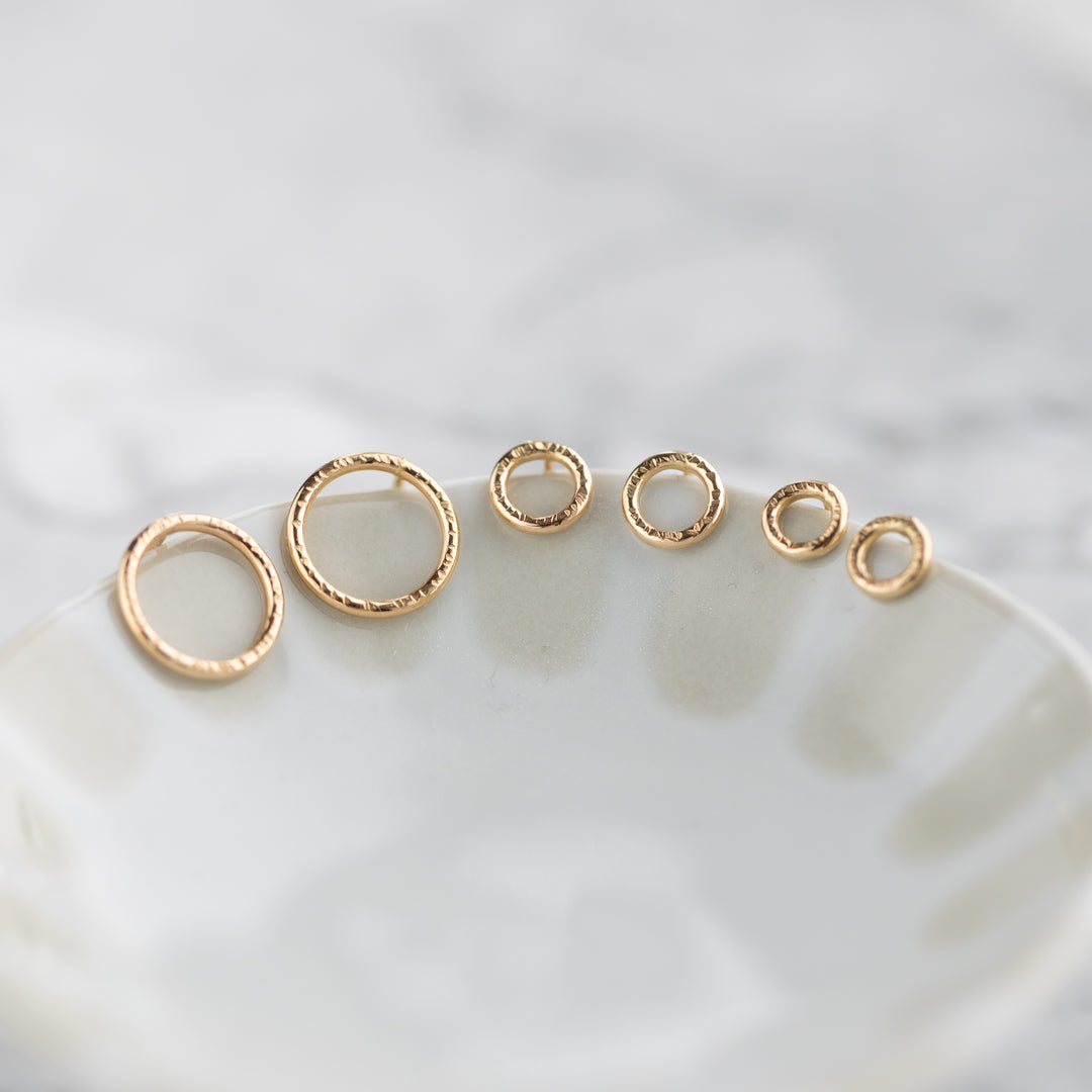 14k Circle Earrings