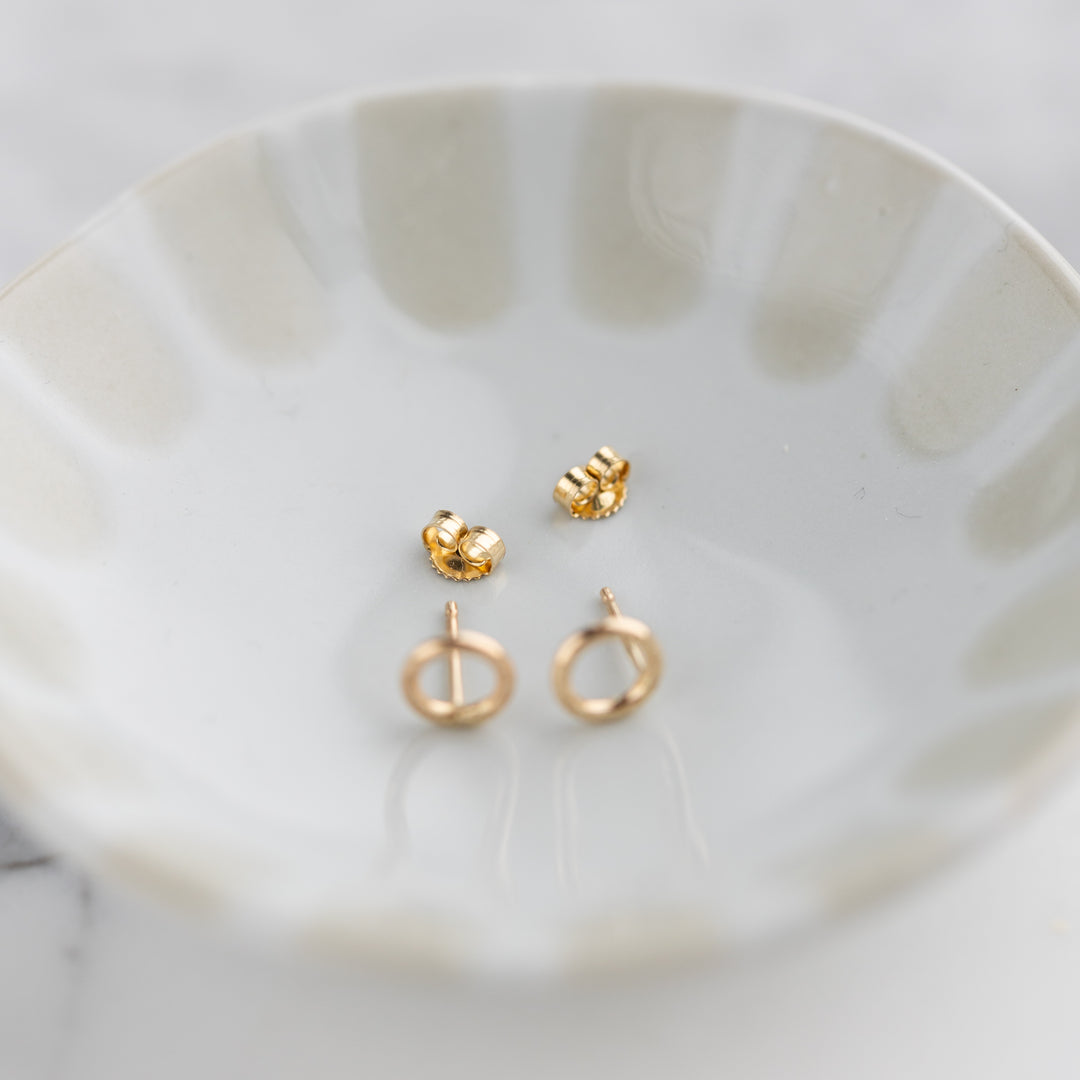 14k Circle Earrings