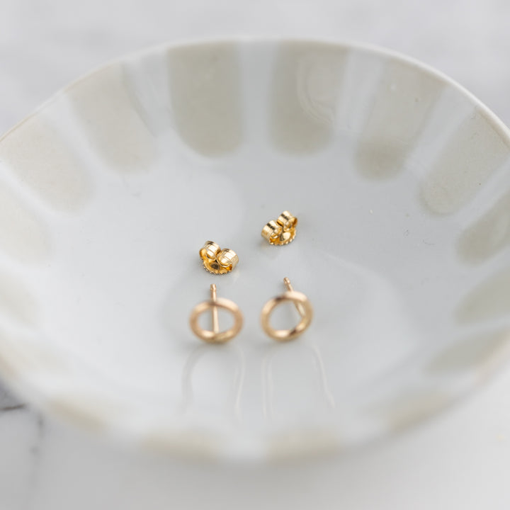 14k Circle Earrings