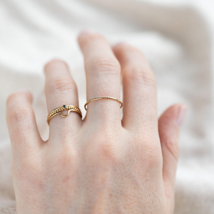 Gemstone Twist Ring