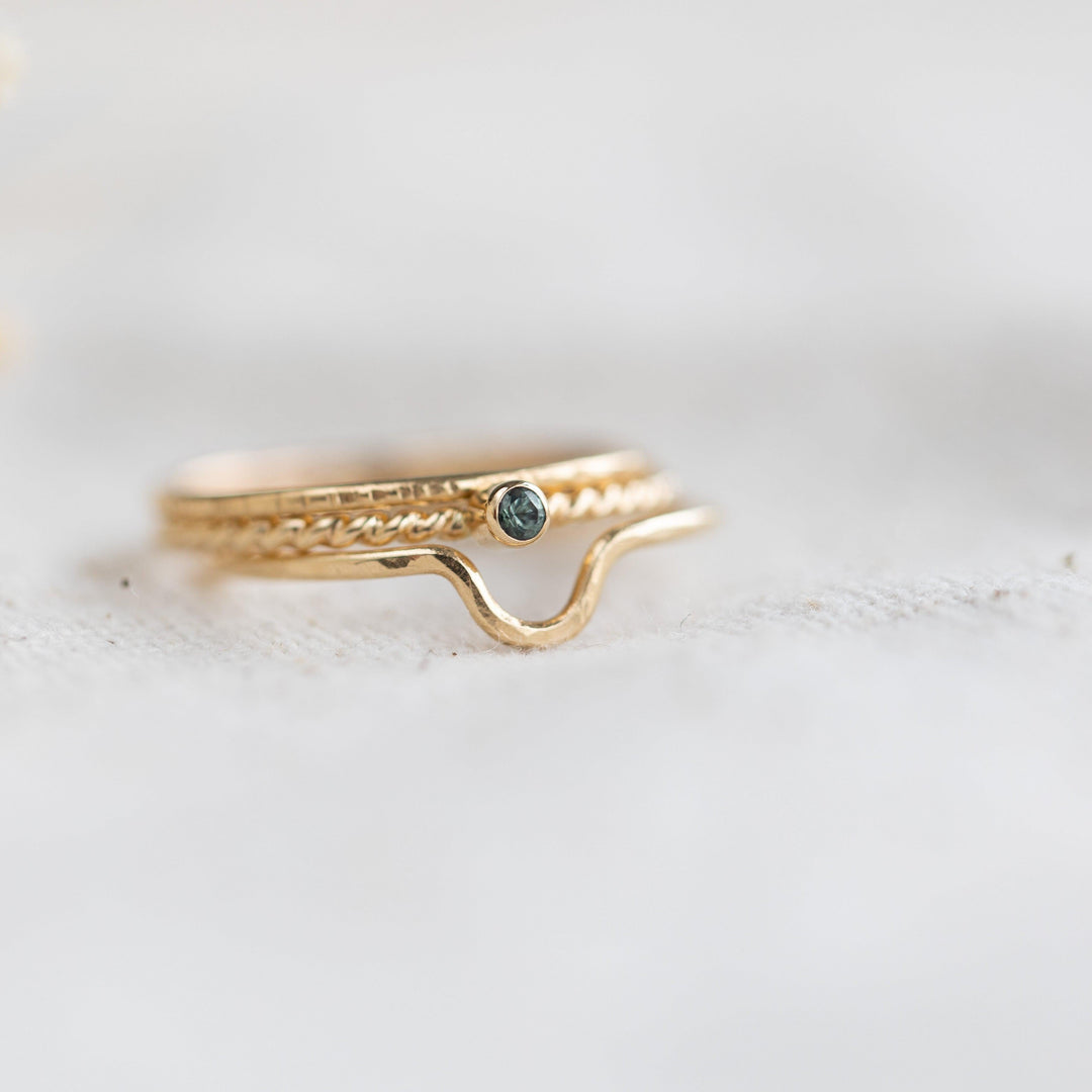Gemstone Twist Ring