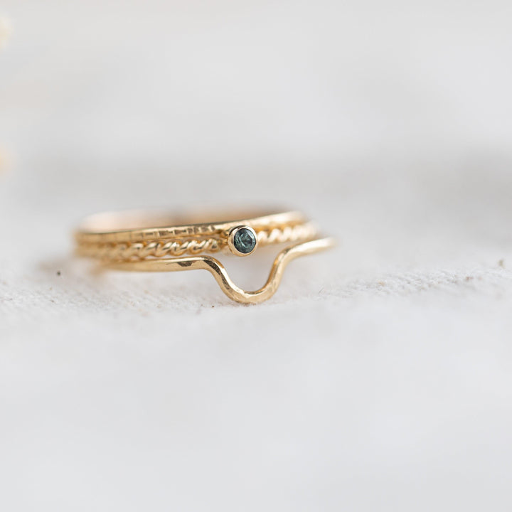 Gemstone Twist Ring