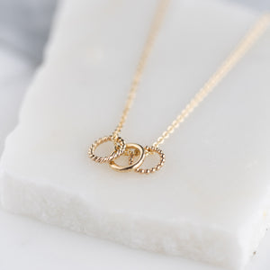 14k Mixed Loops Necklace