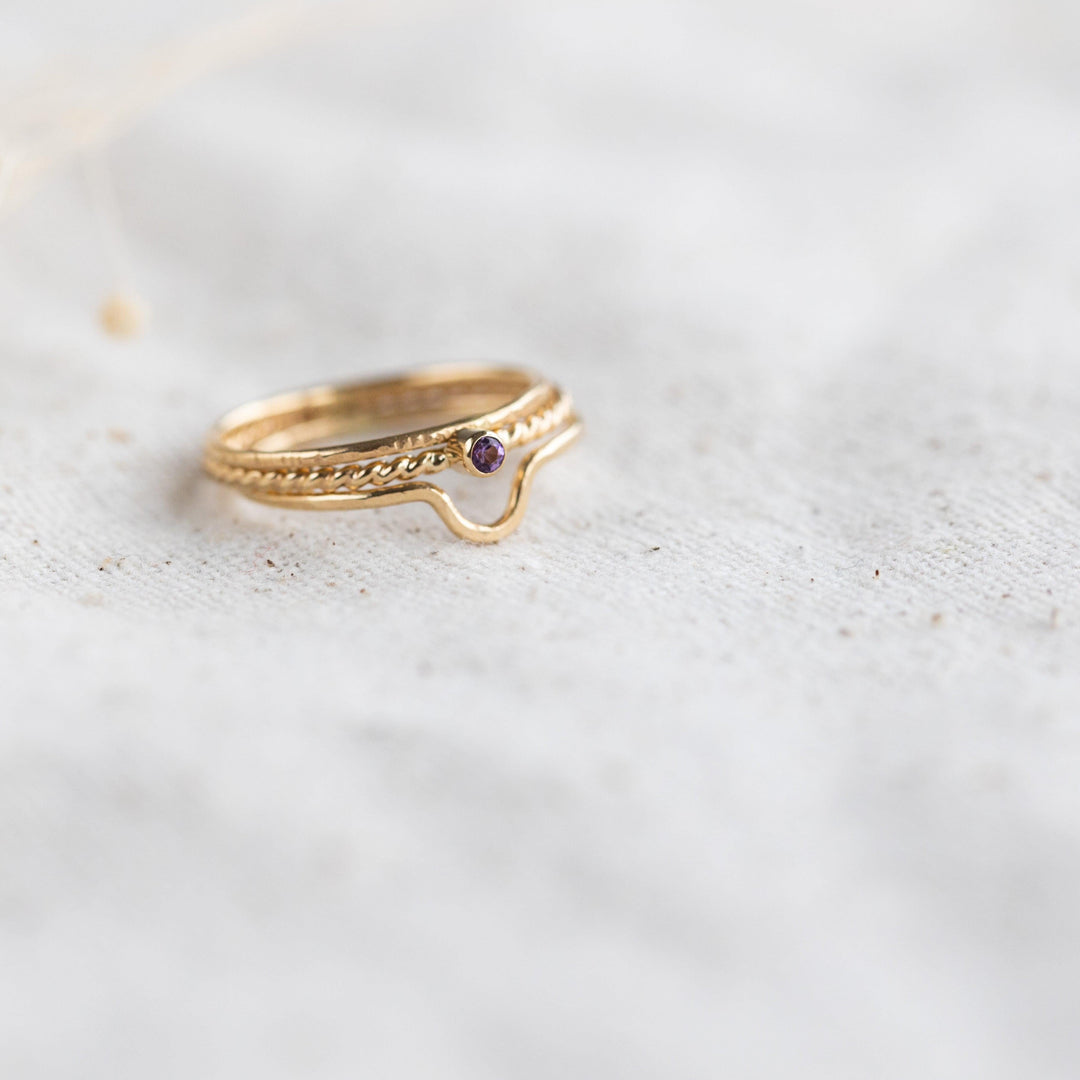 Gemstone Twist Ring
